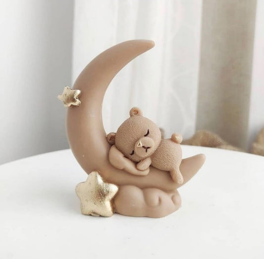 Silikonform Teddybär auf dem Mond 30112