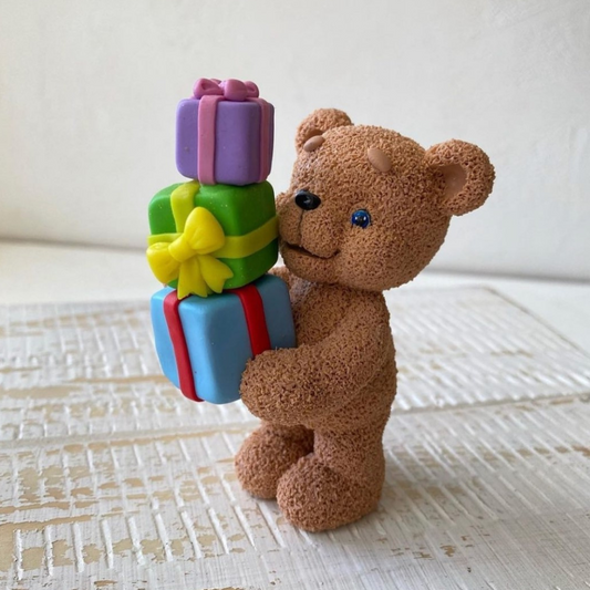 Silikonform Teddy mit Geschenken 30159