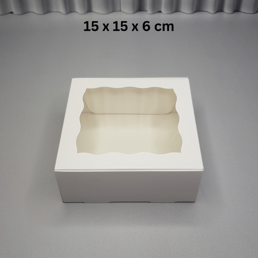 Karton mit Fenster 15 x 15 x 6 cm, 1 Stück