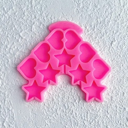 Silikonform Herzen und Sterne 30167