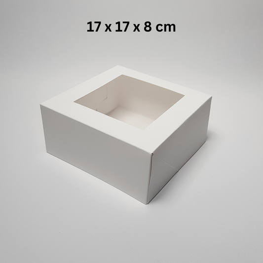 Karton mit Fenster 17 x 17 x 8 cm, 5 Stück