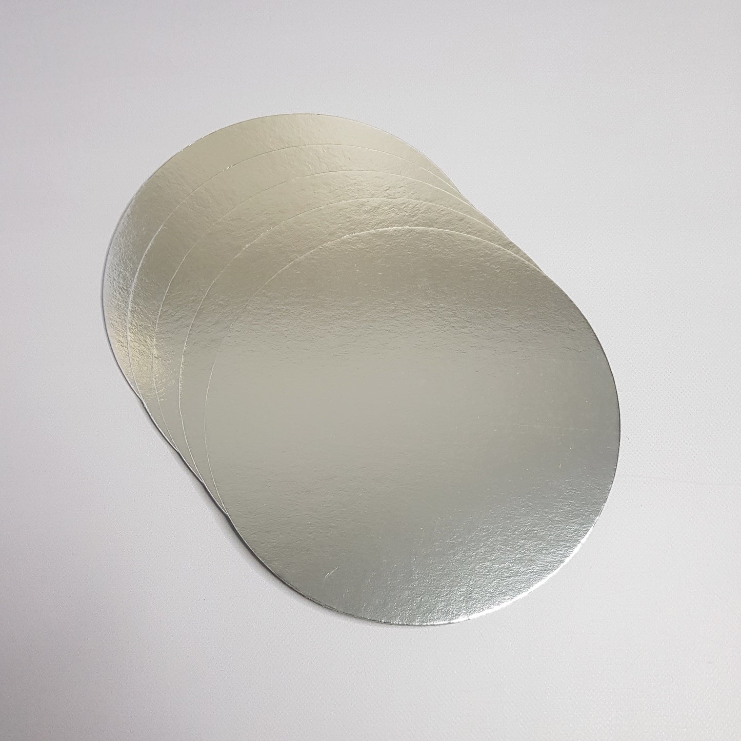 Sonderverkauf! TOP! Cake Board Card ø 25 cm, 3mm, Silber, 1 Stück