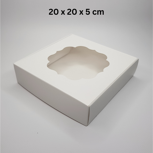 Karton mit Fenster 20 x 20 x 5 cm, 5 Stück