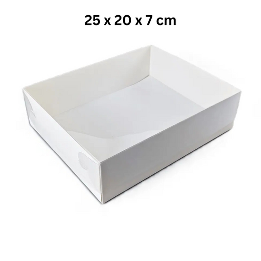 Tortenkarton 25 x 20 x 7 cm weiß 5 Stück