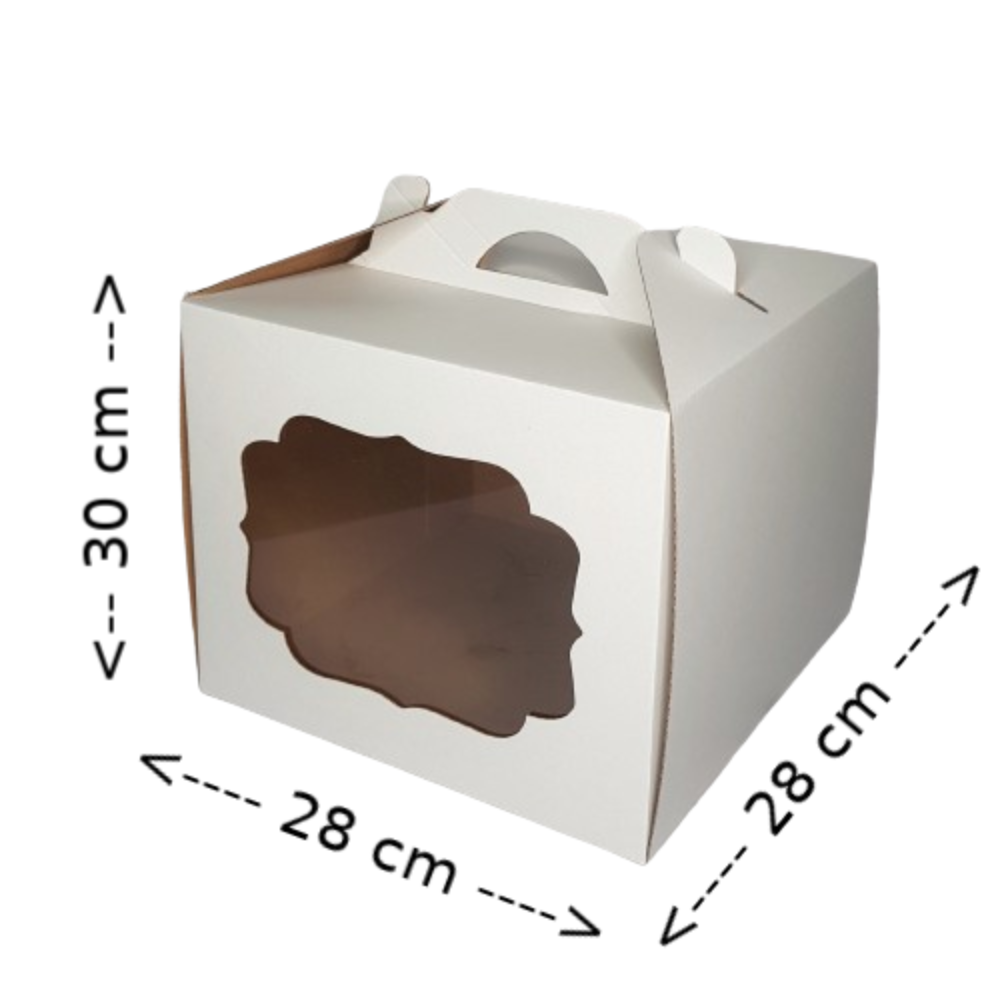 Tortenkartons 5 Stück, 28 cm x 28 cm x 30 cm 10048