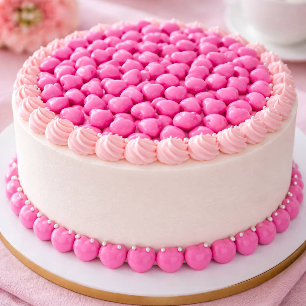 Zuckerperlen Rosa Herzchen, 100g