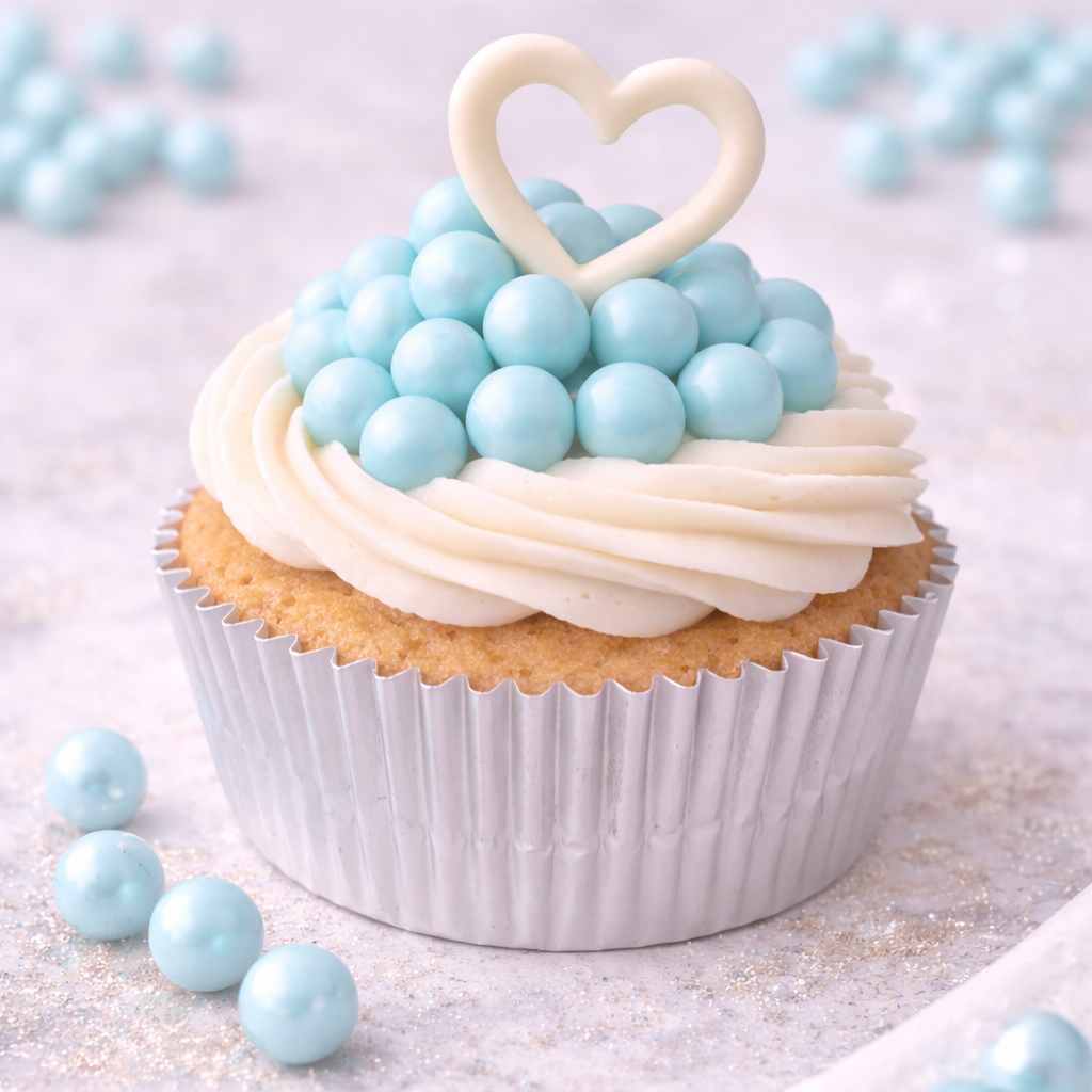 Zuckerperlen Pastellblau 10mm, 100g