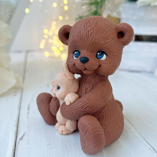 Silikonform Teddy mit Hase 30157