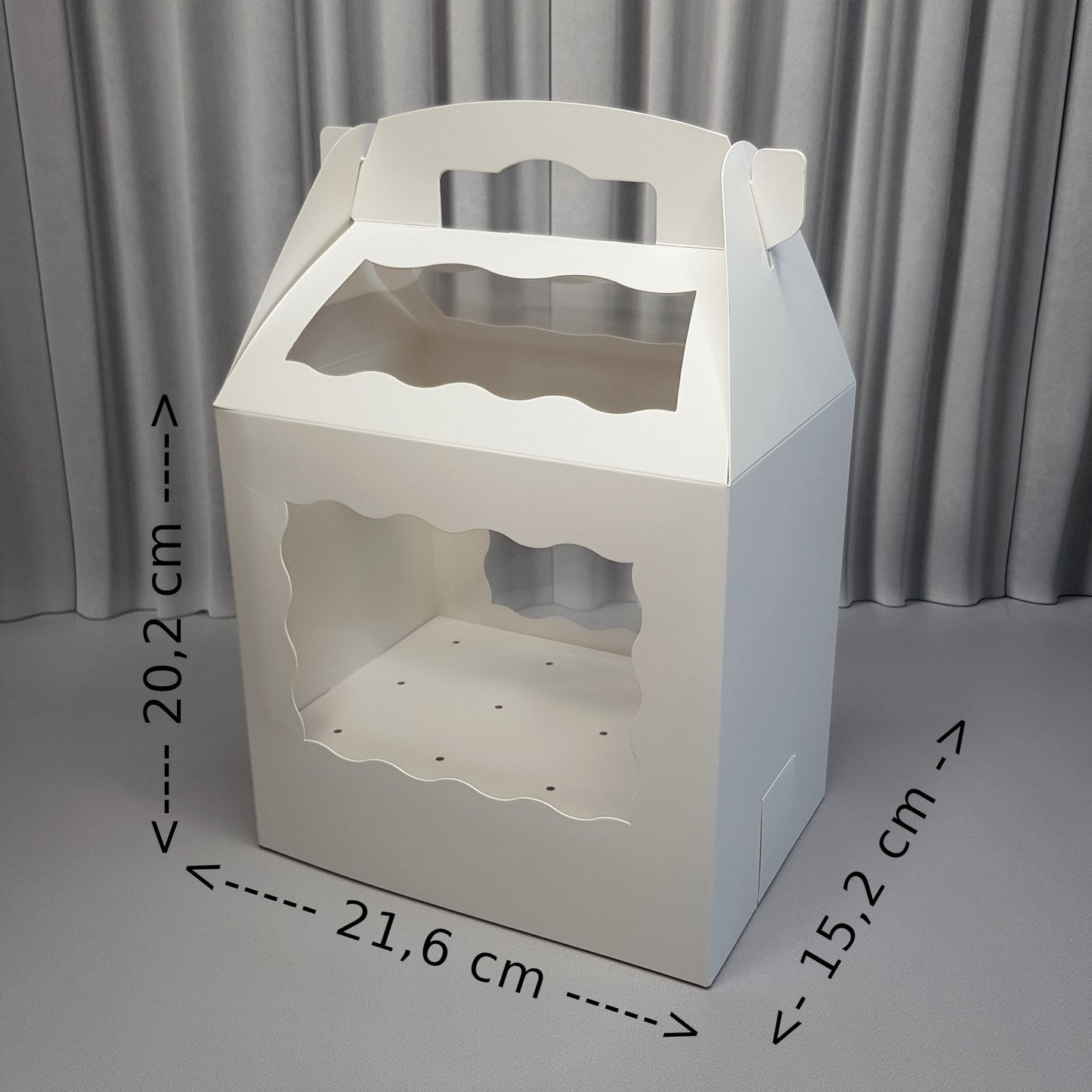Karton mit Fenster Cake Pop 21,6 x 15,2 x 20,2 cm, 1 Stück 10043