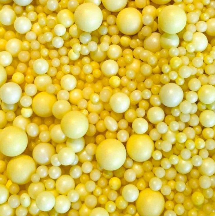 Zuckerperlen Mattgelb 100g