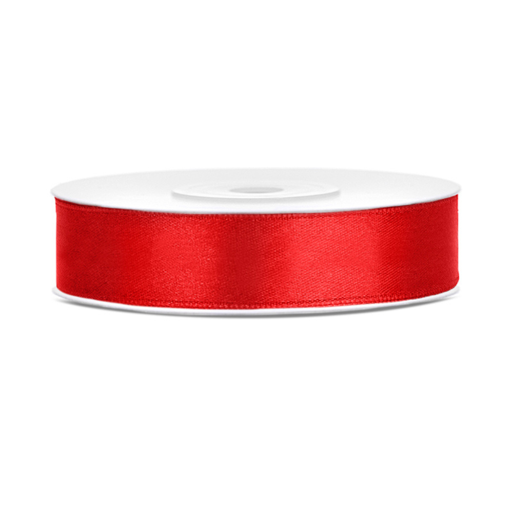 Satinband, rot, 12mm/25m
