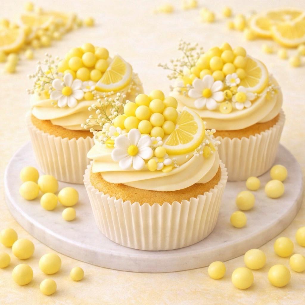 Zuckerperlen Gelb 10mm, 100g