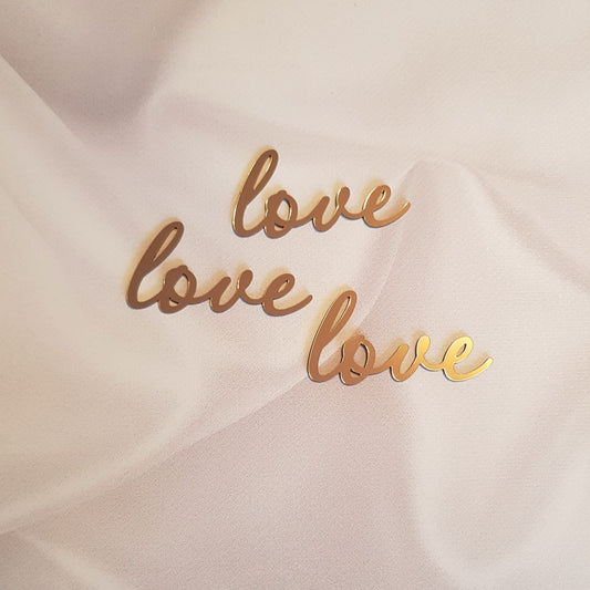 Acryl Topper Love 3 Stück set 100015