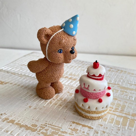 Silikonform Teddybär mit Hütchen 30016