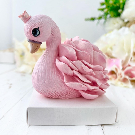 Silikonform Schwan mit Blume 30021