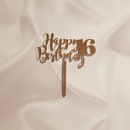 Acryl Topper Happy Birthday 16 100025