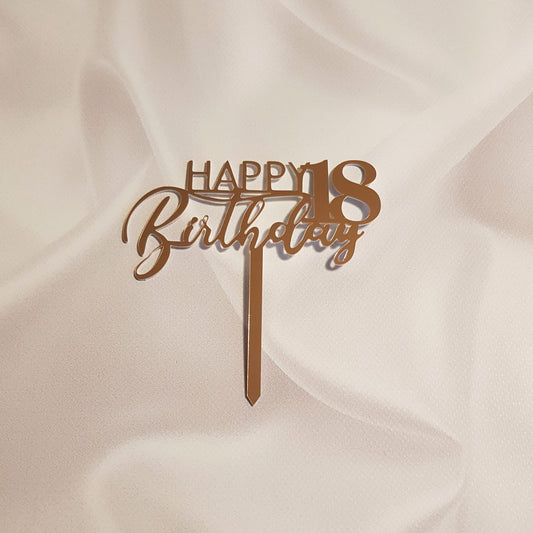 Acryl Topper Happy Birthday 18 100031