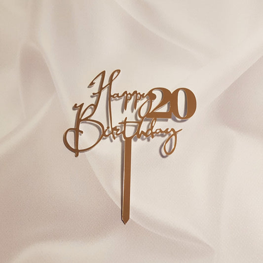 Acryl Topper Happy Birthday 20 100032