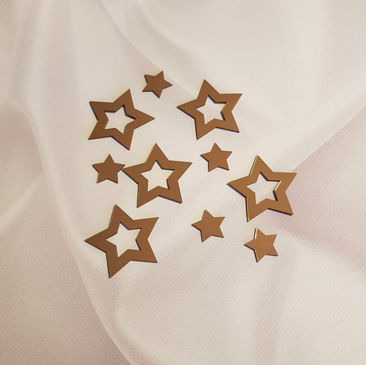 Acryl Topper Sterne 10 Stück set 100035