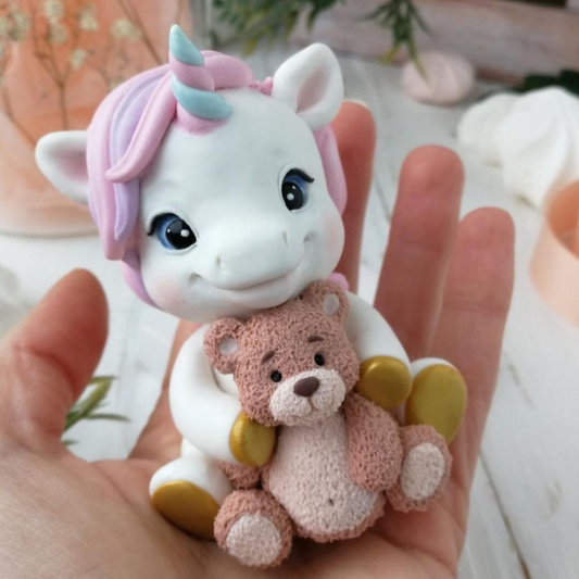 Silikonform Einhorn mit Teddy 30050