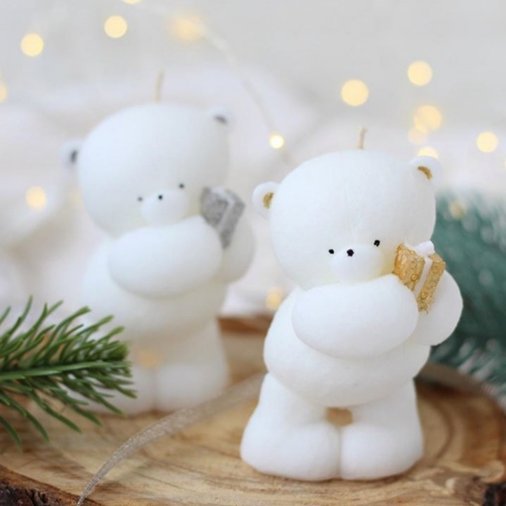 SALE! Silikonform Bär mit Geschenk 30056