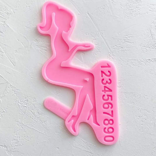 Silikonform Prinzessin mit Zahlen 30076