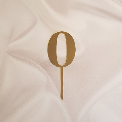 Acryl Topper Zahl 0 10120