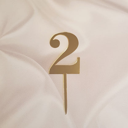 Acryl Topper Zahl 2 10122