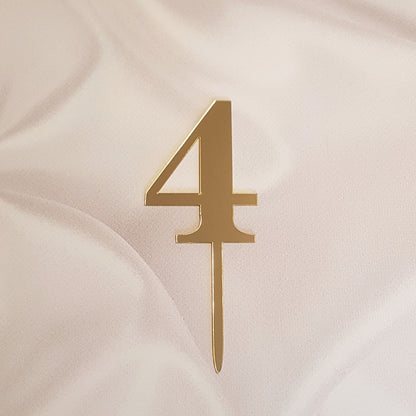 Acryl Topper Zahl 4 10124