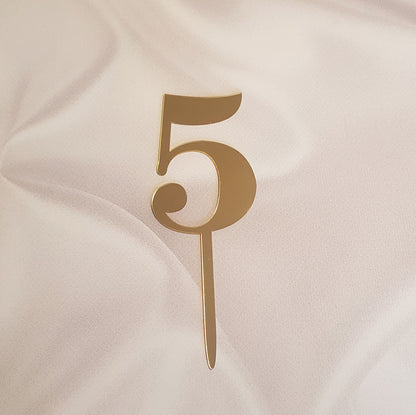 Acryl Topper Zahl 5 10125