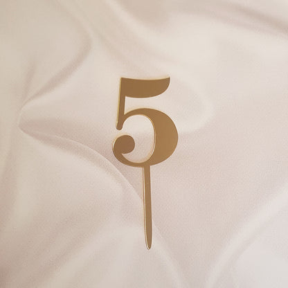 Acryl Topper Zahl 5 10125