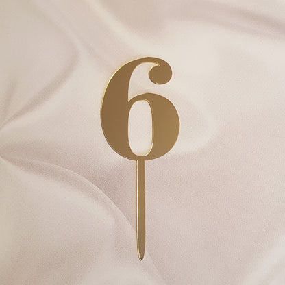 Acryl Topper Zahl 6 10126