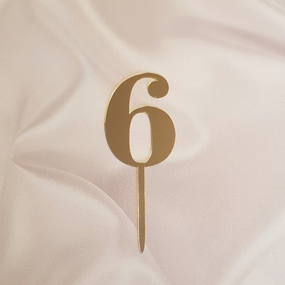 Acryl Topper Zahl 6 10126