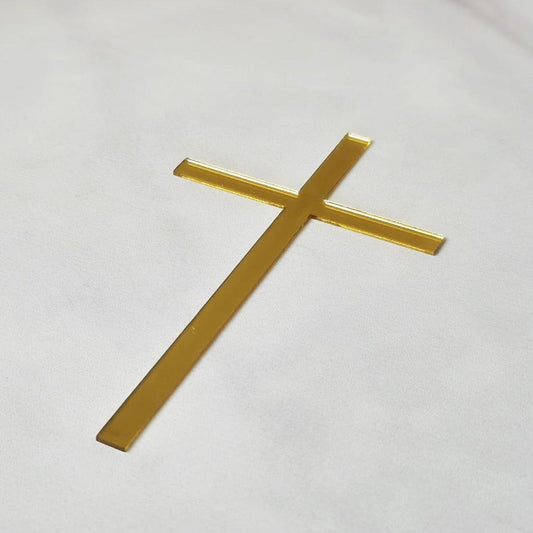 Acryl Topper Kreuz Gold 10160