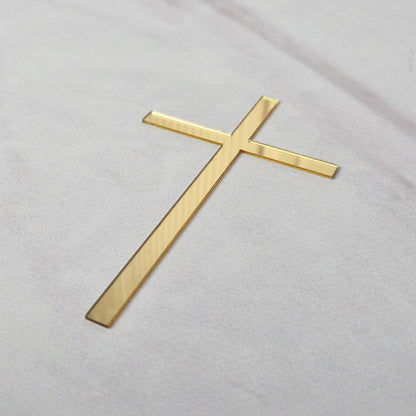 Acryl Topper Kreuz Gold 10160