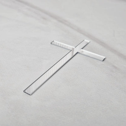 Acryl Topper Kreuz Silber 10161