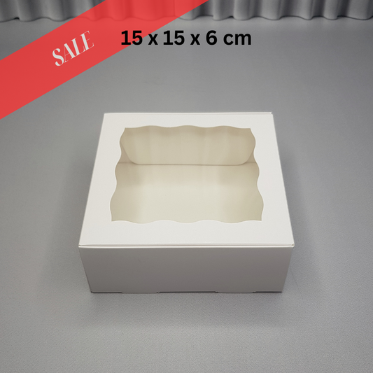 Karton mit Fenster 15 x 15 x 6 cm, 5 Stück 10044