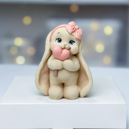 Silikonform Hase mit Herzlolli 30255