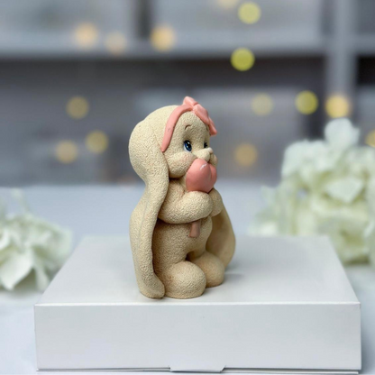 Silikonform Hase mit Herzlolli 30255