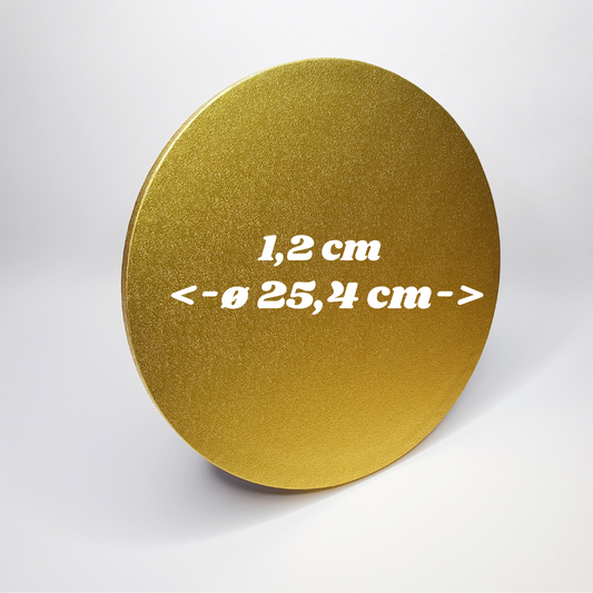 Tortenplatten ø 25.4 cm, 1.2cm, Gold, 5 Stück