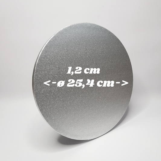 Tortenplatten ø 25.4 cm, 1.2cm, Silber, 5 Stück