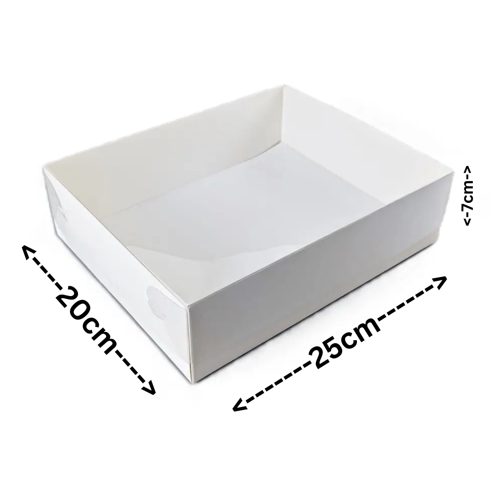 NEU! Tortenkarton 5 Stück 25 x 20 x 7 cm weiß 10072