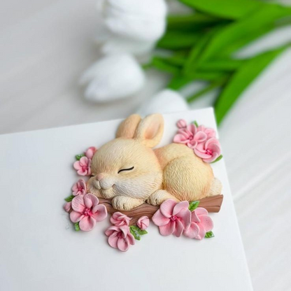 Silikonform Hase auf einem Ast 2D 30273