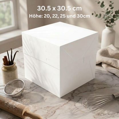 Tortenkarton 30,5 x 30,5 cm Höhenverstellbar (20-30cm), 1 Stück