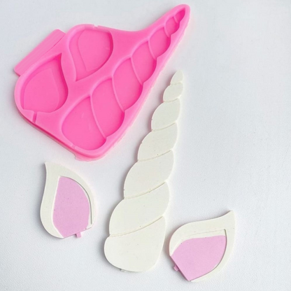 Silikonform Einhorn und Ohren 30118