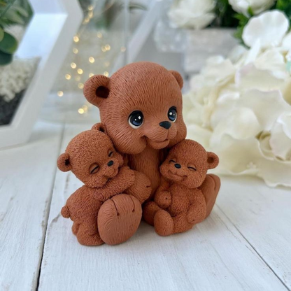 Silikonform Teddy mit ihren Kindern 30266