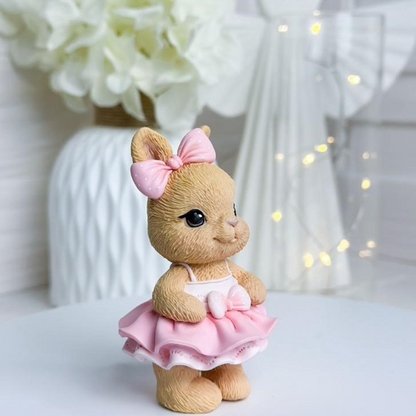 Silikonform Hase mit Rock und Schleife 30267