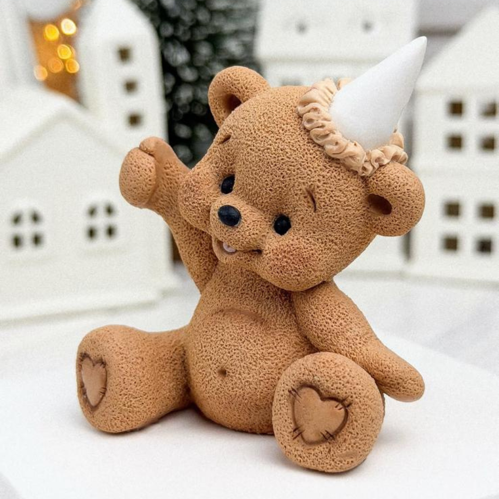 Silikonform Teddybär mit Hut 5  30284