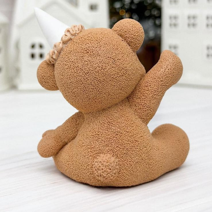 Silikonform Teddybär mit Hut 5  30284