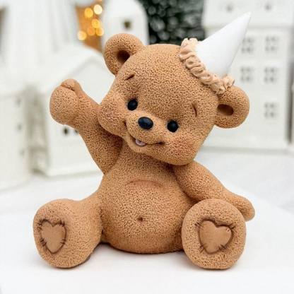 Silikonform Teddybär mit Hut 5  30284